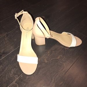 White & Tan heels